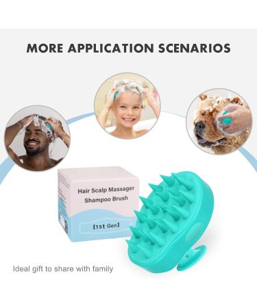 FREATECCH CHAUT Massage Brush - Wet & Dry Shampoo Brush for Scalp Peeling Head Massage & Healthy Hair Growth - Silicone Ridge Care - Classic Green - Buy Online on GoSupps.com