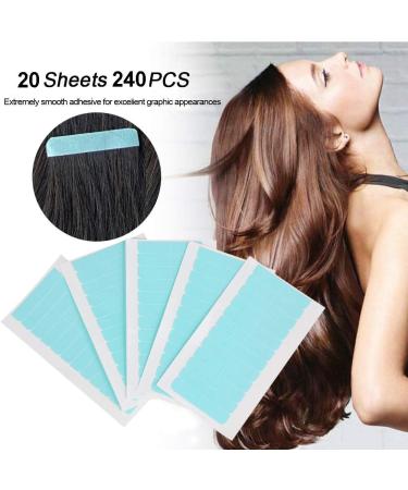 240pcs Double Sided Hair Tape for Hair Extensions & Wigs - Green Replacement Tabs - Buy Online on GoSupps.com