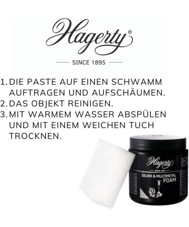 Hagerty Silver Foam Cleaner 185g | Effective Silver & Chrome Cleaning Paste | Renewed Shine for Metal & Stainless Steel - Buy Online on GoSupps.com