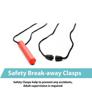 Tilcare Chew Chew Sensory Necklace - Textured Silicone Chew Toy for Kids & Adults with Autism - Chew Necklaces in Light Blue/Orange/Yellow - Buy Online on GoSupps.com