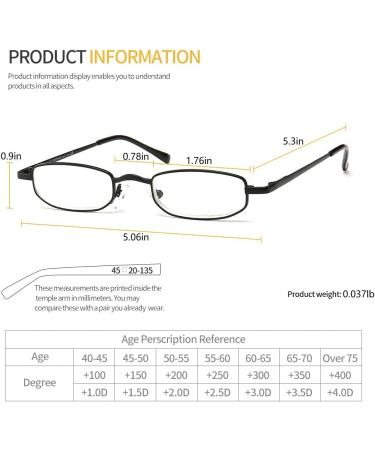 K KENZHOU Reading Glasses 3-Pack +2.5 - Unisex Metal Frame for Men & Women | Reduce Computer Eyestrain - Buy Online on GoSupps.com