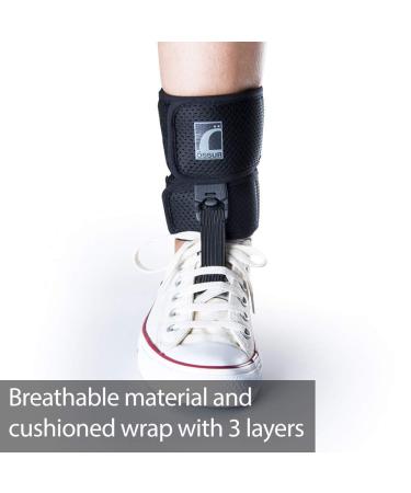 Ossur Foot-Up Drop Foot Brace | AFO for Drop Foot Support - Lightweight & Adjustable Wrap for All-Day Comfort | Breathable Material for Walking | Black Large - Buy Online on GoSupps.com
