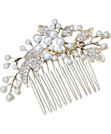 FRCOLOR Women's Comb Jewellery Bridal Hair Comb Wedding Hair Clip Comb Pearl Hair Clips Bridal Crystal Hair Comb Wedding Tiara Hair Pin Hair Accessories European and American Miss - Buy Online on GoSupps.com