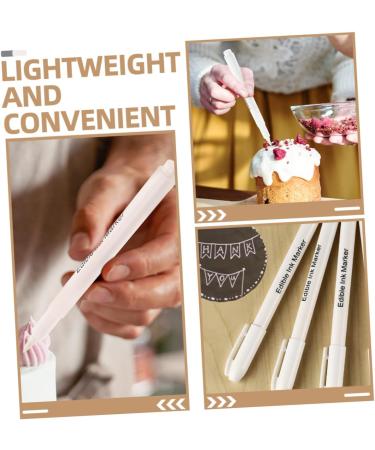 MOLUCKFU 4pcs Baking Pigment Pen Cakes Biscuits Coloring Pens Fondant Pen Cake Frosting Tool White Plastic - Buy Online on GoSupps.com