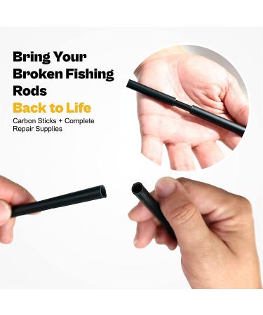 Fishing Rod Repair Kit - All-in-One Supplies for Freshwater & Saltwater Rods | Includes Glue and Carbon Fiber Sticks for Easy Repair and Rod Building - Buy Online on GoSupps.com