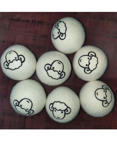 White Drying Balls - Eco-Friendly Wool Dryer Balls for Static Reduction & Anti-Entanglement - Household Laundry Supplies (2 pcs No Pattern - Buy Online on GoSupps.com