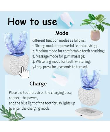 Mayeec Ultrasonic Electric Toothbrush 360 - Teeth Whitening Kit with LED Light - Buy Online on GoSupps.com