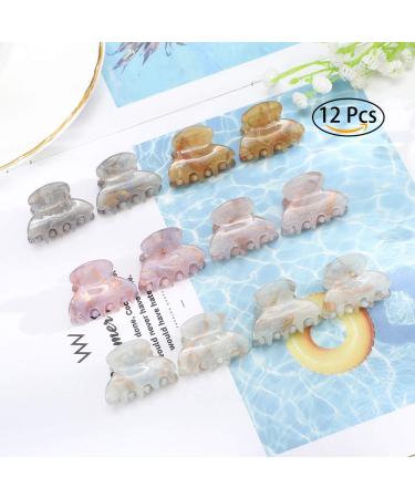 12PCS Small Sequin Claw Hair Clips for Women & Girls - Thin Hair Styling Accessories - Buy Online on GoSupps.com