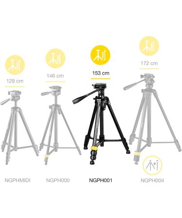NATIONAL GEOGRAPHIC Photo Tripod Kit Large | Carrying Bag, 3-Way Head, Quick Release, 4-Section Legs | Aluminum, 3kg Load Capacity | for Canon, Nikon, Sony | NGHP001 - Buy Online on GoSupps.com