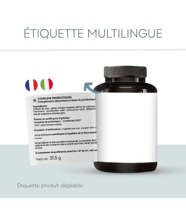 Probiotique Flore Intestinale - 7 souches dont Lactobacillus & Bifidobacterium - 28 Milliards d'UFC/jour - Transit & Microbiote Intestinal - 60 G lules V g tales Fabriqu en France - Vitavea - Buy Online on GoSupps.com