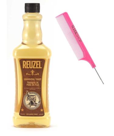 yper Comb + R z GROOMING TONIC (16.9 oz / 500 mL XXL size) Men Hair Styling Product for Man (w/SIeekshop Pink Comb) (Grooming Tonic (16.9 oz XL))