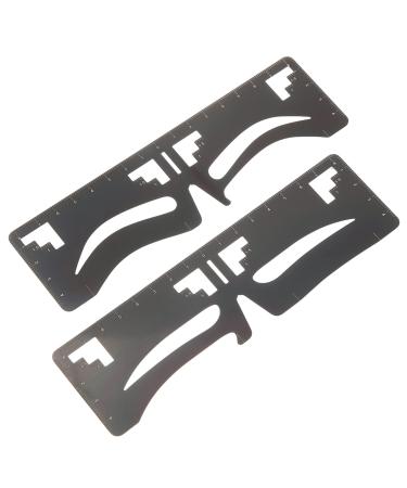 OHPHCALL 2pcs Eyebrow Ruler Makeup Stencil Microblading Stencil T Ruler Eyebrow Guide Ruler Balance Cosmetics 1 count (Pack of 1) Black