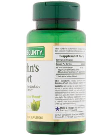 Nature's Bounty St. John's Wort 300mg Capsules - 100 Count (Pack of 2) | Promotes Positive Mood | Herbal Health Supplement - Buy Online on GoSupps.com
