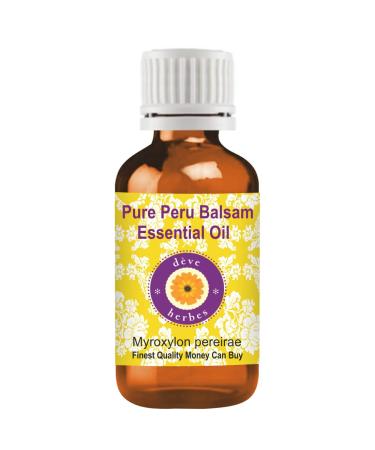 Deve Herbes Pure Peru Balsam Essential Oil (Myroxylon pereirae) Natural Therapeutic Grade Steam Distilled 30ml (1 oz) 30ml (1 Ounce)