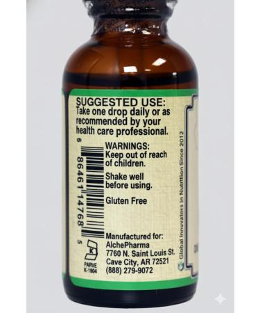 AlchePharma Folate Iiquid 667 mcg DFE, 400 mcg of Folinic Acid 800 Servings - Buy Online on GoSupps.com