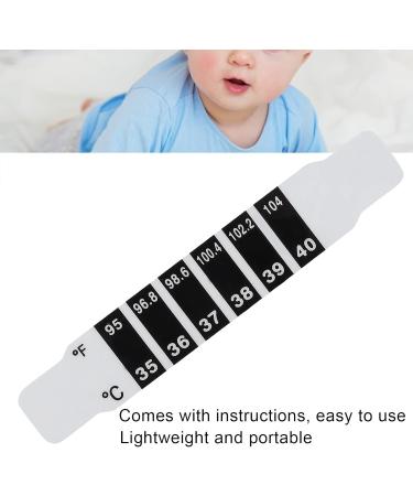 Quick Read Thermometer Strips - Reusable Forehead Thermometers for Infants | Accurate Baby Temperature in Fahrenheit & Celsius - Buy Online on GoSupps.com