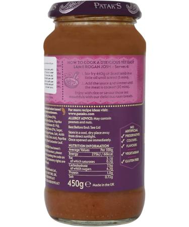 Patak's Rogan Josh Cooking Sauce 450g - Buy Online on GoSupps.com
