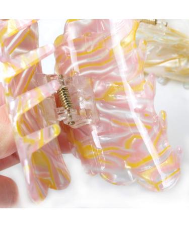 3-Pack Colorful Acrylic Hair Claw Clips for Women - Medium Hair Crab Clamp (Color A) - Buy Online on GoSupps.com