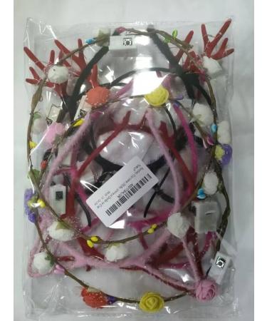 Headband with Light LED Headbands LED Flower Crown 10 Pieces LED Cat Ears LED Flower Crown Headband with LED Cat Ears LED Flower Crown LED Flower Headband for Women Wedding Party - Buy Online on GoSupps.com