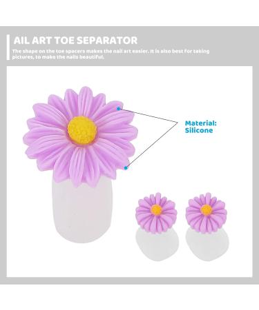 Minkissy 24-Piece Silicone Toe Spreader & Nail Art Separator - Flower Pattern Toe Protection & Divider for Women | Perfect for Pedicure & Manicure - Buy Online on GoSupps.com