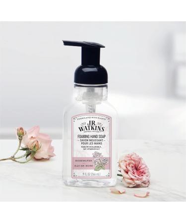 J.R. Watkins Rosewater Foaming Hand Soap 9 fl oz 3 Pack - All Natural, Alcohol-Free, Cruelty-Free, Moisturizing Foam Hand Wash - Made in USA - Buy Online on GoSupps.com