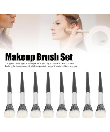 Stippling Brushes Soft Bristles Flat Top Ergonomic Handle 8 Piece Makeup Brush Set for Liquid Foundation - Buy Online on GoSupps.com