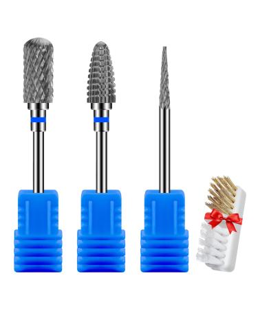 CGBE nail miller attachments 3/32 inch tungstenkarbid bits for nail miller nail miller Bit remove gel acrylic nail skin milling cutter for gel nails medium grain 3 pieces - Buy Online on GoSupps.com