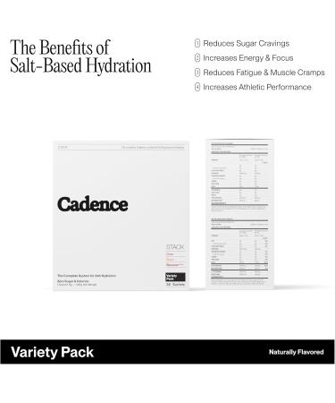 Cadence Sachets Complete Variety Pack - Carton (5g x 30) Science-Backed Hydration | Electrolyte Formula + Caffeine for Performance & Recovery | Vegan Keto & Paleo Friendly - Buy Online on GoSupps.com