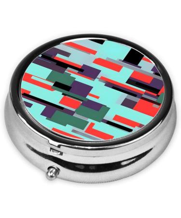 Striped Round Pill Box Organizer - 3 Compartment Portable Travel Solution for International Shipping - Buy Online on GoSupps.com