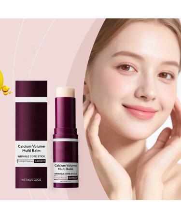 Nuvilo Calcium Multi Balm Stick Korean collagen moisture stick for face eyes neck and lips antiaging vitamin E balm moisturizing and firming for all skin types 1 piece 1 piece - Buy Online on GoSupps.com