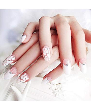 Huil artificial nail false nails bling rhinestone nail tip S artificial nails s wedding birday pukkunst ei acrylic nails for women and girls
