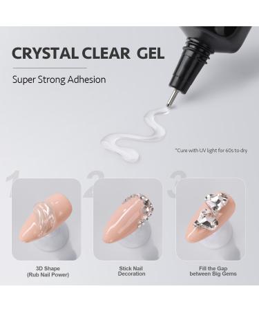 GAOY Rhinestone Glue for Nails - 15g UV Nail Gem Gel for 3D Nail Art Charm & Jewel Decoration - Buy Online on GoSupps.com