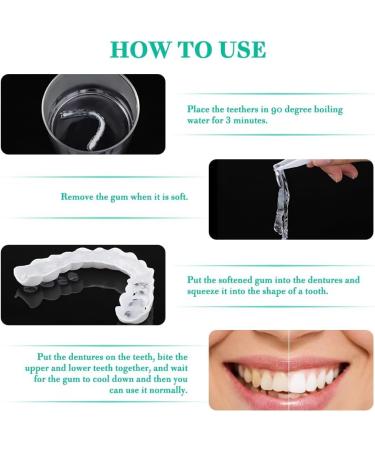 Shop 2-Piece Fake Braces Veneers - Instant Cosmetic Dentures for Bad Teeth - Whiten & Enhance Your Smile - Buy Online on GoSupps.com