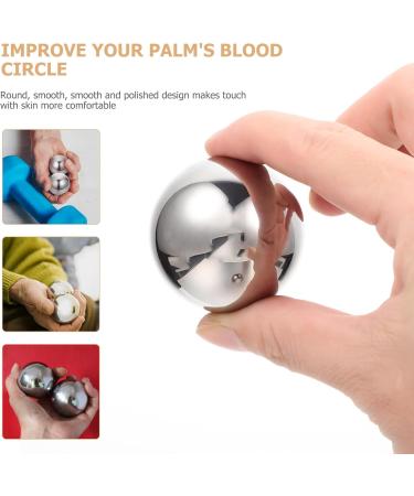 Fomiyes Metal Baoding Balls - Stainless Steel Hand Massage & Stress Relief Training Balls - Buy Online on GoSupps.com