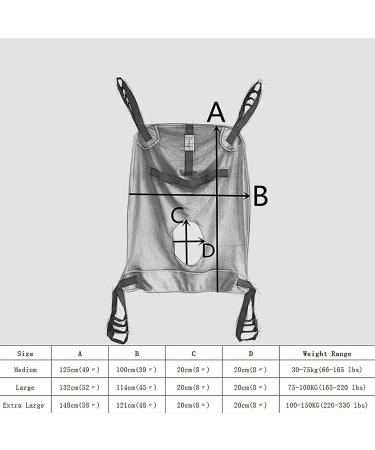 Toileting Sling Sling for Hoist Leg Lifter Reusable Full Body Sling Patient Lift for Elderly Bariatric and Disabled Home UseBathroom Transfer Hammock (Size : L) (X) - Buy Online on GoSupps.com