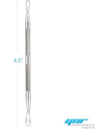 YNR Professional Blackheads Whiteheads Comedone Remover Extractor Facial Tool Flat and Round Wired Ends Surgical Stainless Steel - Buy Online on GoSupps.com