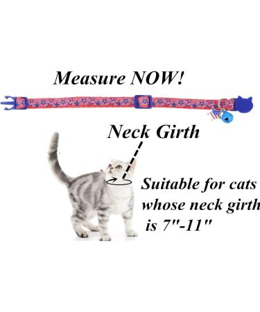 Patriotic Cat Collar with American Flag Charm - Small Dog and Puppy Collars - Buy Online on GoSupps.com
