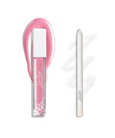 Julep The Perfect Pair 2pc Set It's Balm Tinted Lip Balm Girl Crush and With a Trace Retractable Creamy Long-Lasting Lip Liner Clear as Day