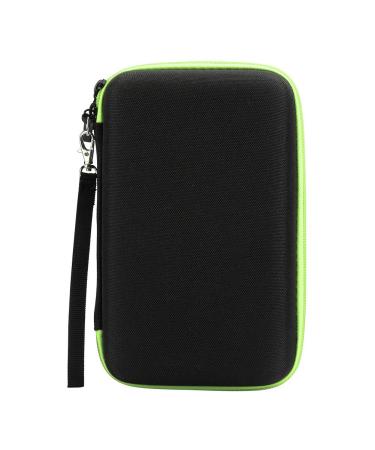 Shaver Storage Bag Waterproof Lightweight Designed forOneblade - Easy Organizer Mesh Bag for Accessories (Black Green)