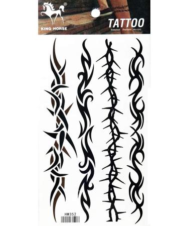 PP TATTOO 1 Sheet Vintage Barbed Wire Creeper Vine Waterproof Tattoos Stickers Pattern Style Henna Make up Neck Shoulder Upper arm Thigh Body Art Tattoo for Women Men Sexy Fake 93A 1 Sheet