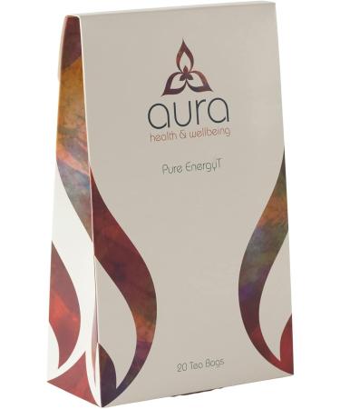  aura Pure Energy | Aura Herbal Tea | Boosts energy without caffeine | Reduces tiredness and fatigue | Energy Tea: 20 tea bags | Functional herbal tea | 100% natural ingredients | Vegan and cruelty-free - Buy Online on GoSupps.com