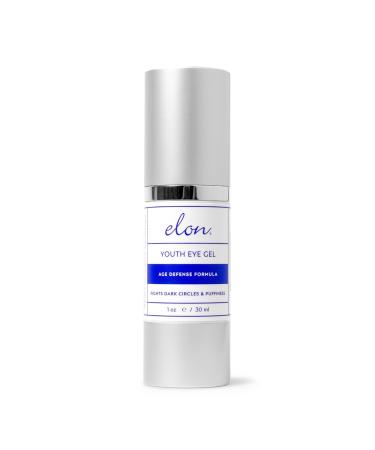 Elon Youth Under Eye Gel Hyaluronic Acid Gel w/MSM Plant Stem Cells - Anti Aging to Fight Dark Circles Under Eye Puffiness Reducer For All Skin Types No Fragrance or Parabens (1oz/30ml)