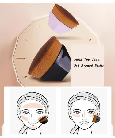 Flat Top Hexagon Face Makeup Brushes Makeup Brush Foundation Makeup Brush Multifunctional Makeup Brush Black - Buy Online on GoSupps.com