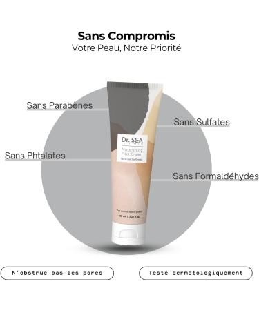 DR. SEA - Cr me Pieds Nourrissante la Boue de la Mer Morte & Huiles Naturelles - R paratrice & Hydratante - 100ml - Buy Online on GoSupps.com