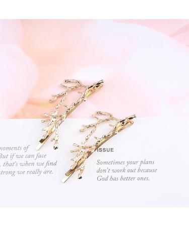 Aneneicera Vintage Antal Hairpin Set | Boho Gold Branches Hair Clip | Retro Decorative Hair Jewelry for Women & Girls | 2pcs Wedding Hair Accessories - Buy Online on GoSupps.com