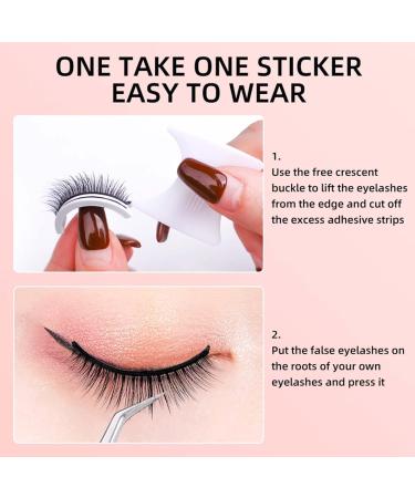 Reusable Self-Adhesive Eyelashes Natural Multiple Fake Eyelashes Natural Look Natural Fluffy Curling Long Eyelashes No Magnet No Glue Eyelashes Waterproof (W09-1 Paired) - Buy Online on GoSupps.com
