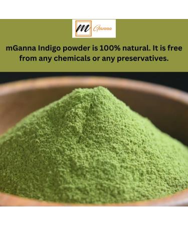 mGanna 100% Natural Indigo Powder For Hair Dye and Color 0.50 LBS 227 GMS | No Sulfates | No PPD or Any Chemicals for Healthy Hair Care - Buy Online on GoSupps.com