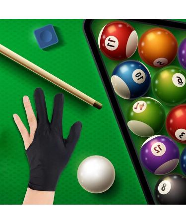 Unisex Billiard Gloves 4 Pack Nylon Three-Finger Snooker Gloves for Men & Women Black - Buy Online on GoSupps.com