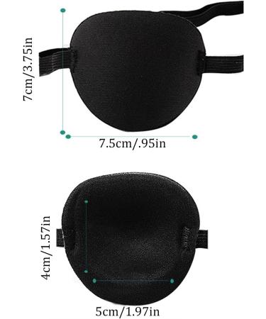 Adjustable Pirate Eye Patches - Skin Friendly Black Out Blindfold for Adults | Portable Soft Eye Covering - Buy Online on GoSupps.com