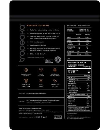 TROPEAKA Cacao Powder - Buy Online on GoSupps.com
